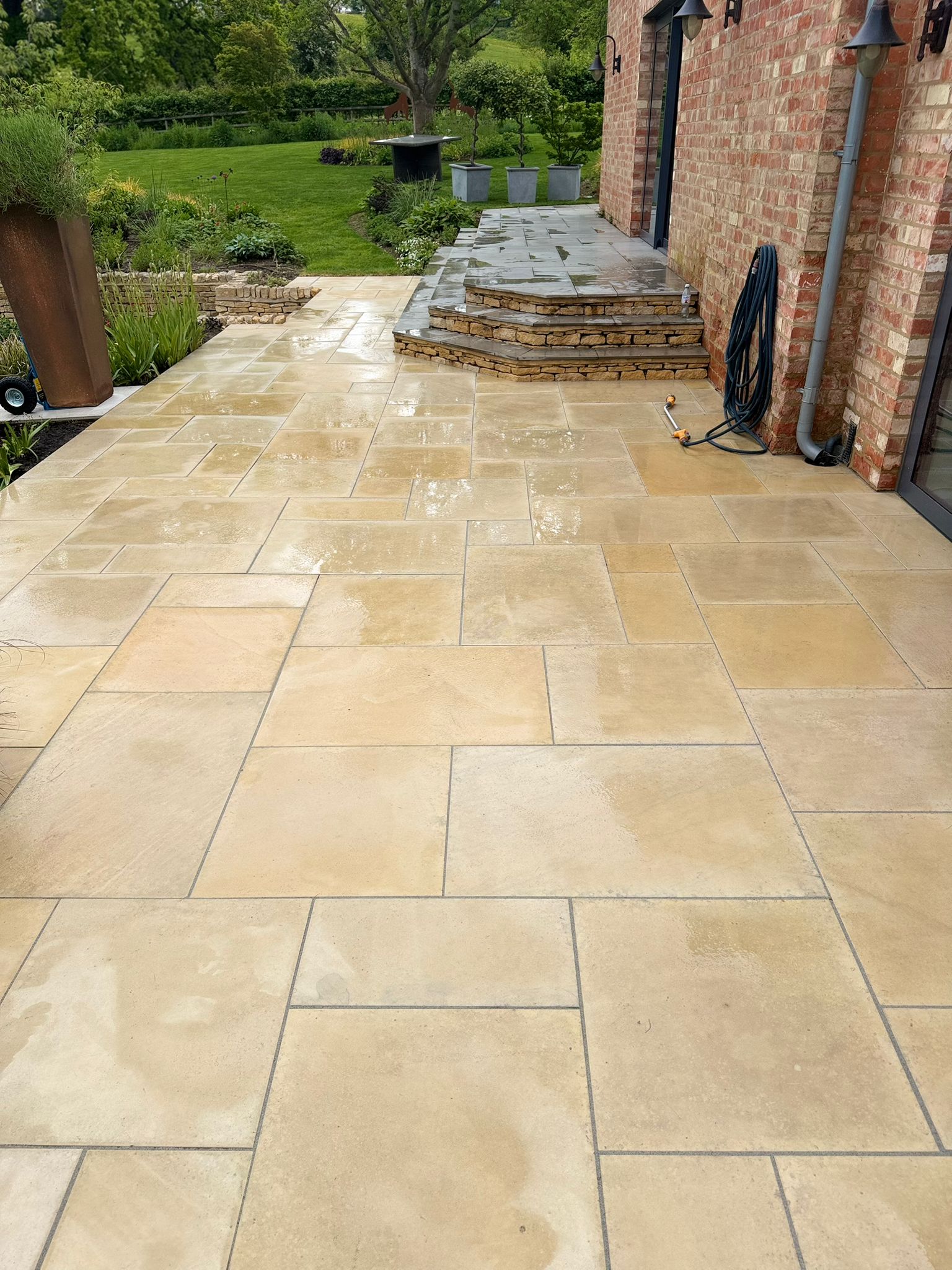 After PR Restoration patio resin repointing in Gloucestershire