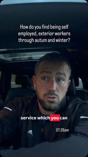 Everyone loves working outside in summer… but how do you find being self-employed through autumn and winter?

Wet days, short daylight hours and jobs pushed back — but the bills still turn up on time. Trying to keep customers happy and earn a living around the weather isn’t always easy.

Exterior cleaners, landscapers, roofers, paving lads — how do you handle it?

Do you work through whatever you can, switch to different work or plan for a quieter few months?

What trade are you in, and what’s your biggest headache over winter? 👇

#ExteriorCleaning #PressureWashingUK #LandscapingUK #UKTrades #SelfEmployedLife